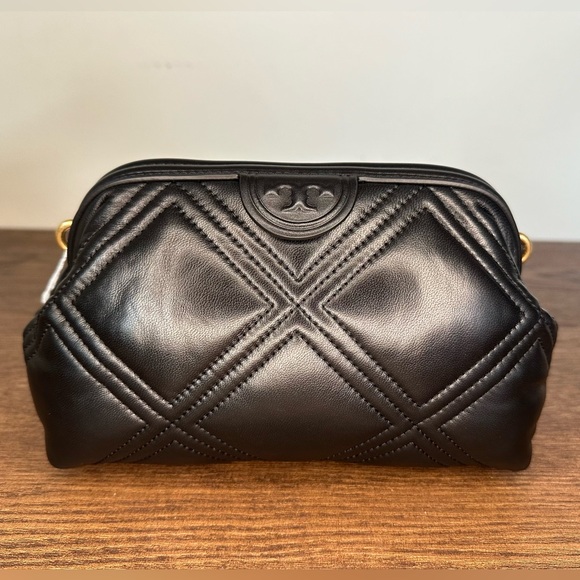 New Tory Burch Fleming Soft Small Frame Crossbody in Black - Picture 2 of 10